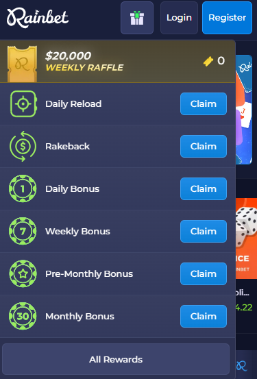 Rainbet bonusi in sistem nagrad za slovenske igralce